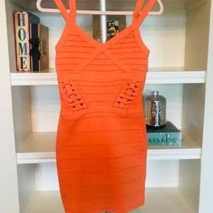 Tangerine Double Straps Dress
